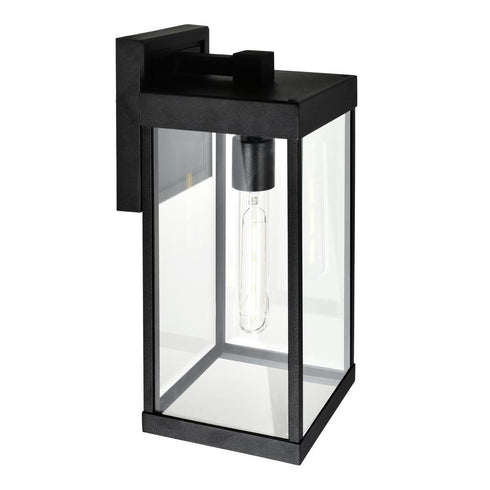 CWI Lighting Windsor 1 Light Black Outdoor Wall Light Model: 1695W7-1-101