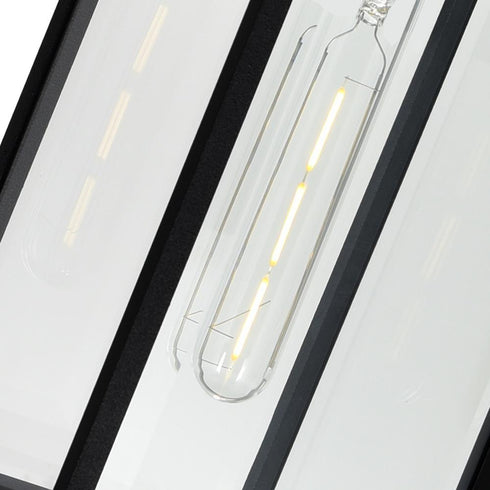 CWI Lighting Windsor 1 Light Black Outdoor Wall Light Model: 1695W7-1-101