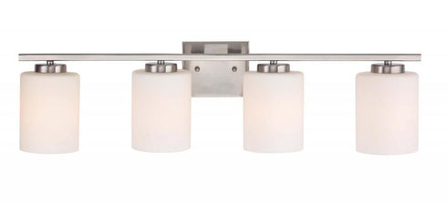 Dolan Designs 4 Light Chloe 4 Light Bath Bar in Satin Nickel Model: 3884-09