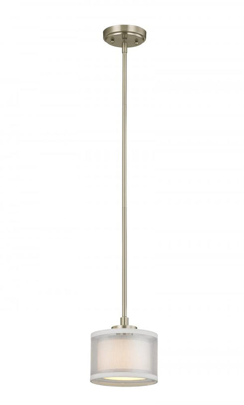 Dolan Designs Double Organza Mini Pendant in Satin Nickel Model: 1271-09