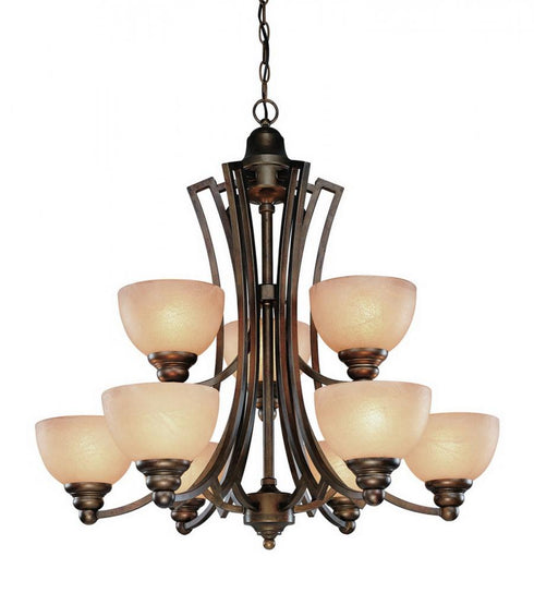 Dolan Designs Wicklow 9 Light Nine Light in Sienna Up Chandelier Model: 2302-90