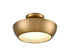 DVI Lighting 1 Light ANTARES CCT 12 Inch SEMI FLUSH in Brass Finish Model: DVP0611BR-VICE