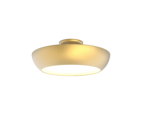 DVI Lighting 1 Light ANTARES CCT 16 Inch SEMI FLUSH in Brass Finish Model: DVP0612BR-VICE