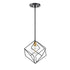 DVI Lighting 1 Light Ashoona Pendant in Buffed Nickel And Ebony Finish Model: DVP44921BN+EB