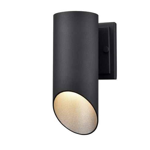 DVI Lighting 1 Light BRECON OD WALL SCONCE in Stainless Steel and Black Finish Model: DVP43070SS+BK