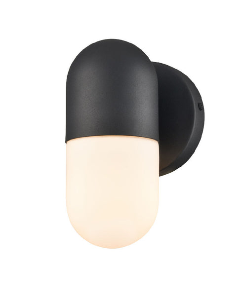DVI Lighting 1 Light CAPSULE OD SMALL SCONCE in Black Finish Model: DVP13771BK-OP