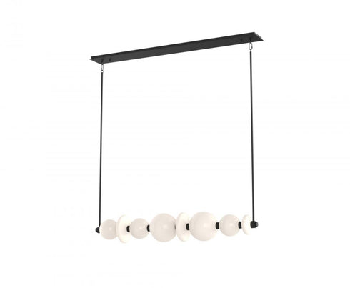 DVI Lighting 1 Light CORSAIR CCT LINEAR BRASS With TRUE OPAL GLASS in Ebony Finish Model: DVP48104EB-TO