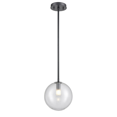 DVI Lighting 1 Light Courcelette Pendant in Chrome Finish Model: DVP27010CH-CL