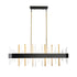 DVI Lighting 1 Light CRYSTAL BOULEVARD 6 Light LINEAR in Satin Nickel and Graphite Finish Model: DVP30302SN+GR-CRY