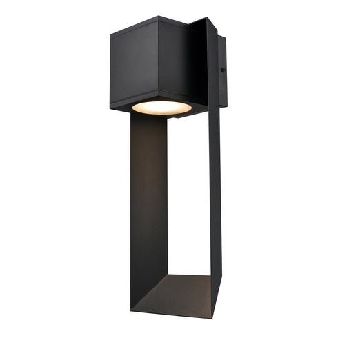 DVI Lighting 1 Light Gaspe Outdoor 18 Inch Sconce in Black Finish Model: DVP45672BK