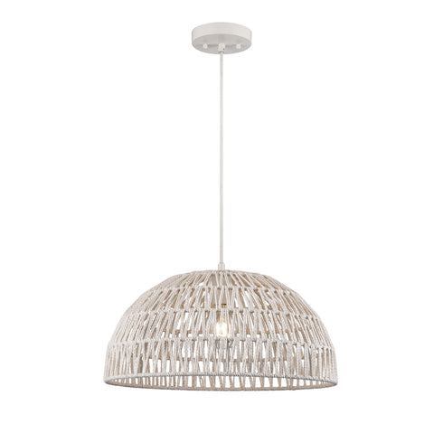 DVI Lighting 1 Light LAC DU BONNET 18 Inch PENDANT in Black and Black Yarn Finish Model: DVP44208BK-BY