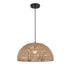 DVI Lighting 1 Light LAC DU BONNET 18 Inch PENDANT in Black and Black Yarn Finish Model: DVP44208BK-BY