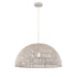 DVI Lighting 1 Light Lac Du Bonnet 25.75 Inch Pendant in Black and Black Yarn Finish Model: DVP44218BK-BY