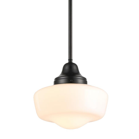 DVI Lighting 1 Light LARGE SCHOOLHOUSE PENDANT in Ebony Finish Model: DVP7551EB