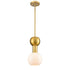 DVI Lighting 1 Light LILLOOET MINI PENDANT in Brass Finish Model: DVP49421BR-TO