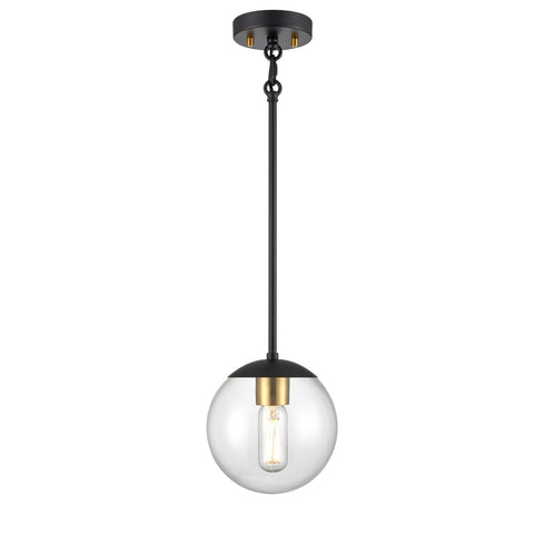 DVI Lighting 1 Light Mackenzie Delta Pendant in Ebony Finish Model: DVP43121EB-OP