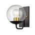 DVI Lighting 1 Light MACKENZIE DELTA WALL SCONCE in Ebony Finish Model: DVP43101EB-OP