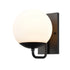 DVI Lighting 1 Light MACKENZIE DELTA WALL SCONCE in Ebony Finish Model: DVP43101EB-OP