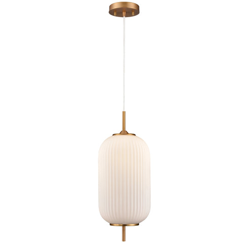 DVI Lighting 1 Light MOUNT PEARL 1 Light PENDANT in Brass Finish Model: DVP40005BR-RIO