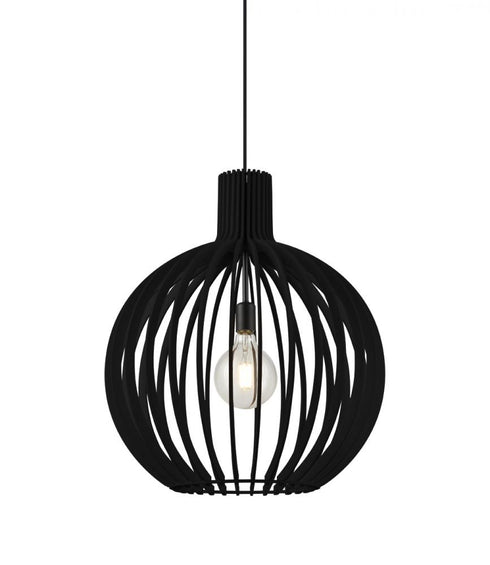 DVI Lighting 1 Light NAHANNI PARK Ø14 Inch PENDANT in Black Finish Model: DVP42621BK-BW