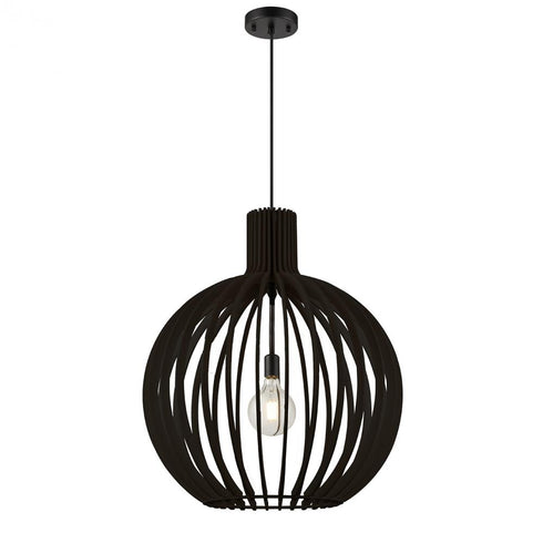 DVI Lighting 1 Light NAHANNI PARK Ø22 Inch PENDANT in Black Finish Model: DVP42610BK-BW
