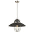 DVI Lighting 1 Light PEGGY'S COVE PENDANT in Graphite and Satin Nickel Finish Model: DVP31005GR+SN