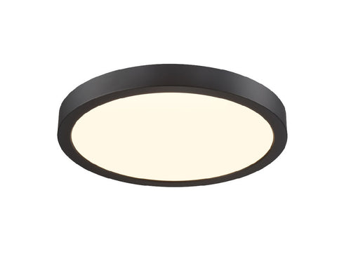 DVI Lighting 1 Light POLARIS 7 Inch LED FLUSHMOUNT in Matter Black Finish Model: DVP39718MB-3K