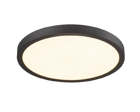 DVI Lighting 1 Light POLARIS 9 Inch LED FLUSHMOUNT in Matte Black Finish Model: DVP39728MB-3K