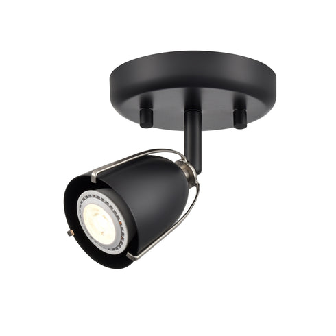 DVI Lighting 1 Light Saguenay Track in Ebony and Satin Nickel Finish Model: DVP47381EB+SN