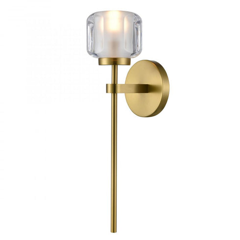 DVI Lighting 1 Light SAMAR WALL SCONCE in Brass Finish Model: DVP34601BR-CL