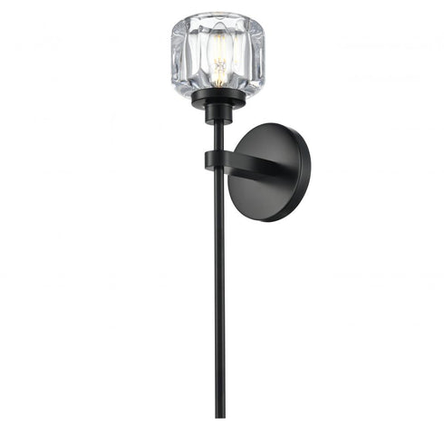 DVI Lighting 1 Light SAMAR WALL SCONCE in Ebony Finish Model: DVP34601EB-CL