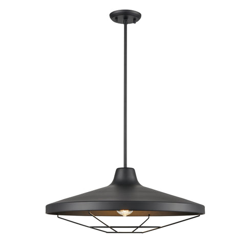 DVI Lighting 1 Light SOMERSET 22 Inch OD PENDANT in Black Finish Model: DVP45924BK