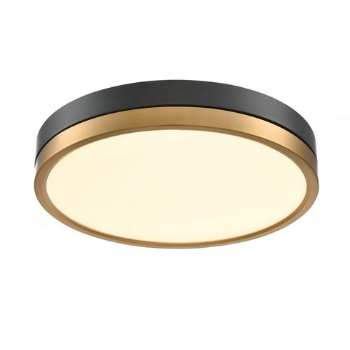 DVI Lighting 1 Light TEMAGAMI 16 Inch LED FLUSHMOUNT in Brass and Graphite Finish Model: DVP39352BR+GR