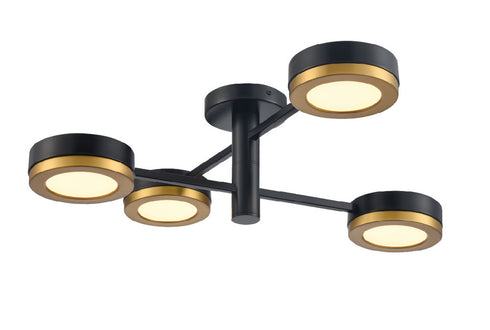 DVI Lighting 1 Light TEMAGAMI Ø24.5 Inch SEMI FLUSH in Multiple Finishes and Graphite Finish Model: DVP39312MF+GR