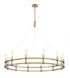 DVI Lighting 12 Light CARDINAL 42 Inch CHANDELIER in Brass Finish Model: DVP37829BR-VICE