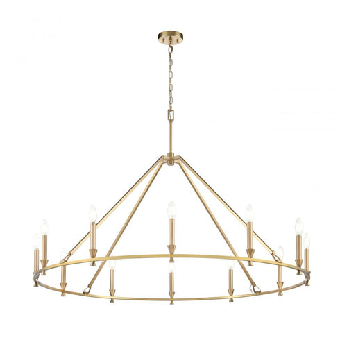DVI Lighting 12 Light CARISBROOKE 50 Inch CHANDELIER BRASS Model: DVP37145BR