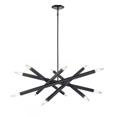 DVI Lighting 12 Light KESTREL 12 Light PENDANT in Ebony Finish Model: DVP30650EB