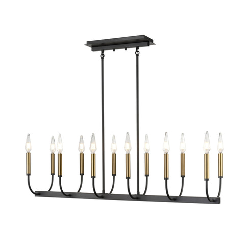 DVI Lighting 12 Light OLIVIA 12 Light LINEAR in Multiple Finishes and Graphite Finish Model: DVP44002MF+GR