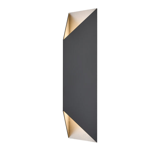 DVI Lighting 2 Light BRECON TRIANGLE SCONCE in Stainless Steel and Black Finish Model: DVP43082SS+BK