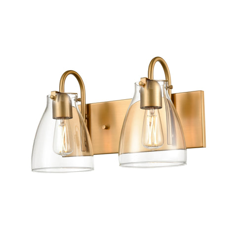 DVI Lighting 2 Light EMMA 2 Light VANITY in Brass Finish Model: DVP47022BR-CL