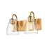 DVI Lighting 2 Light EMMA 2 Light VANITY in Brass Finish Model: DVP47022BR-CL