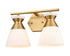 DVI Lighting 2 Light SUNNYBROOK 2 Light VANITY in Brass Finish Model: DVP47422BR-CRK