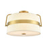 DVI Lighting 3 Light BON ECHO 3 Light SEMI FLUSH in Brass Finish Model: DVP48412BR-SW
