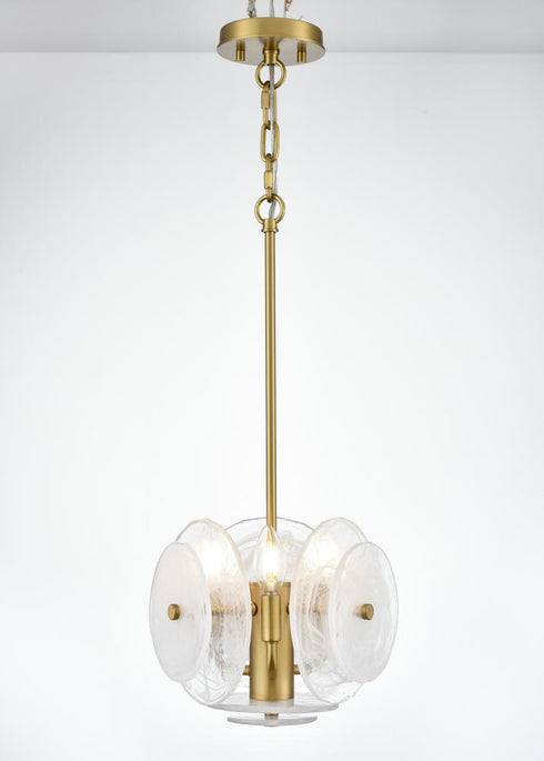 DVI Lighting 3 Light CAROUSEL MINI PENDANT in Brass Finish Model: DVP36519BR-MS