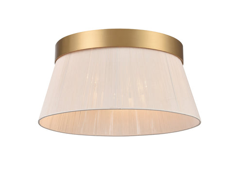 DVI Lighting 3 Light ELLESMERE Ø16.5 Inch FLUSHMOUNT in Brass Finish Model: DVP43642BR-BK