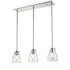 DVI Lighting 3 Light EMMA 3 Light LINEAR PENDANT in Brass Finish Model: DVP47053BR-CL