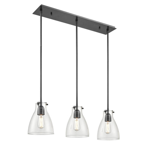 DVI Lighting 3 Light EMMA 3 Light LINEAR PENDANT in Brass Finish Model: DVP47053BR-CL