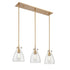 DVI Lighting 3 Light EMMA 3 Light LINEAR PENDANT in Brass Finish Model: DVP47053BR-CL