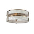DVI Lighting 3 Light FORT GARRY 3 Light FLUSH MOUNT in Buffed Nickel and Barnwood on Metal Finish Model: DVP41832BN+BAW