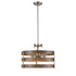DVI Lighting 3 Light FORT GARRY 3 Light PENDANT in Buffed Nickel and Barnwood on Metal Finish Model: DVP41820BN+BAW